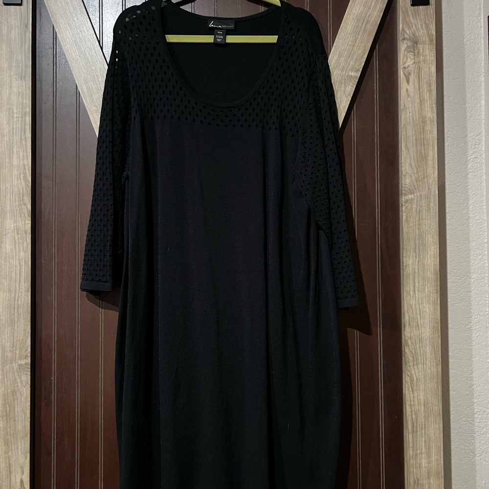 Lane Bryant Black Long Sleeve Dress